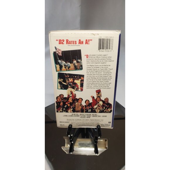 Walt Disney D2: The Mighty Ducks VHS Tape Emilio Esteves1994 Clamshell Case - Picture 2 of 3